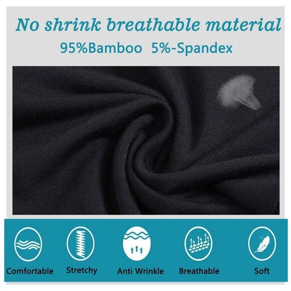 Zonbailon Mens Boxer Briefs W/Fly Bamboo Breathable TAGLESS Underwear PK/4 3XL - Picture 2 of 6